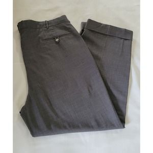 VTG Polo Ralph Lauren Men Size 35x28 Wool Cuffed Gray Pleated Dress Pants Slacks